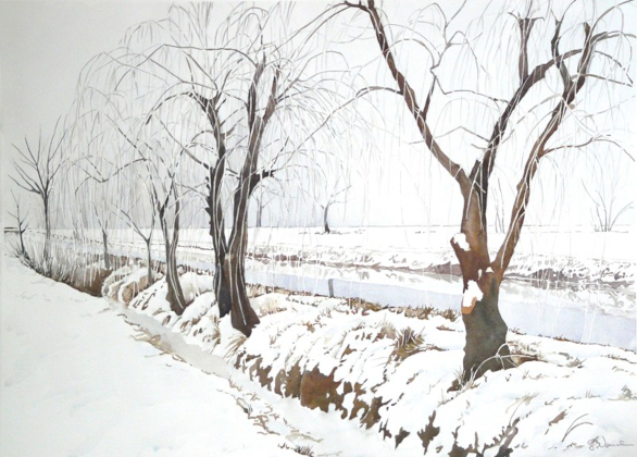 Inverno, Naviglio - cm 55 x 75