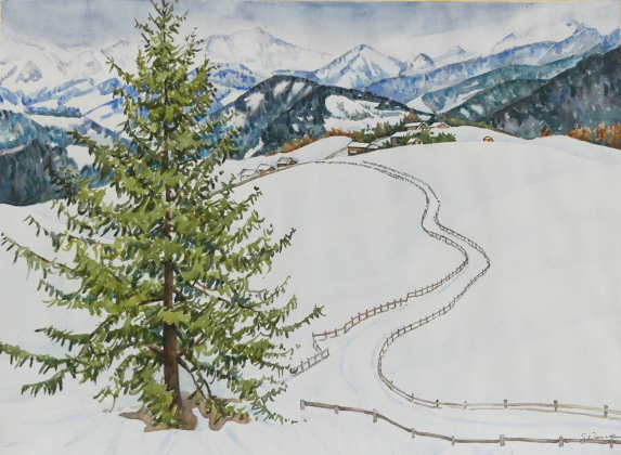 Paesaggio invernale - cm 55 x 75