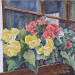 Finestra con begonie - cm 50 x 70
