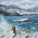 Baia di Lukovo con barca - cm 55 x 75